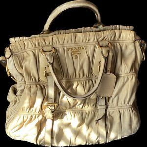 Prada Gaufre Convertible Tote Nappa Leather Large